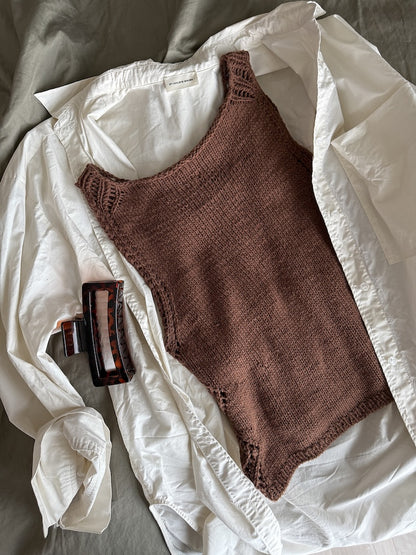 Romy Top | with side lace pattern from Pure Silk by Knitting for Olive