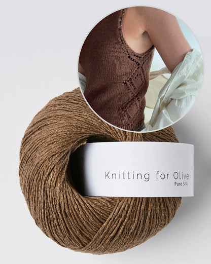 Romy Top | with side lace pattern from Pure Silk by Knitting for Olive