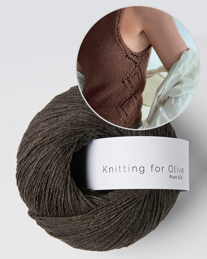 Romy Top | with side lace pattern from Pure Silk by Knitting for Olive