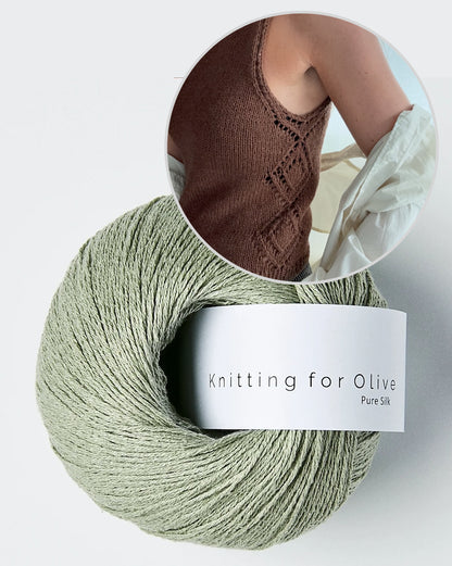 Romy Top | with side lace pattern from Pure Silk by Knitting for Olive