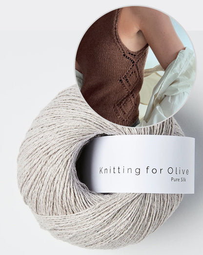 Romy Top | with side lace pattern from Pure Silk by Knitting for Olive