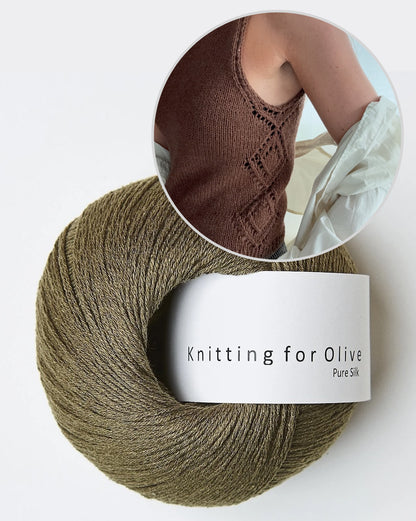 Romy Top | with side lace pattern from Pure Silk by Knitting for Olive