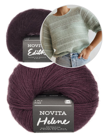 Roni Blouse | delicate stripes made from Edith and Helene by Novita