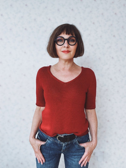 rosa p. Uukii Shirt mit Line von Sandnes Garn 1