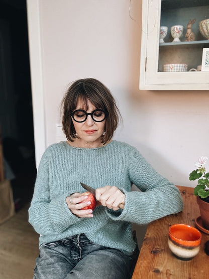 Uukii Sweater | enkel baströja i Semilla Melange och Svala från BC Garn