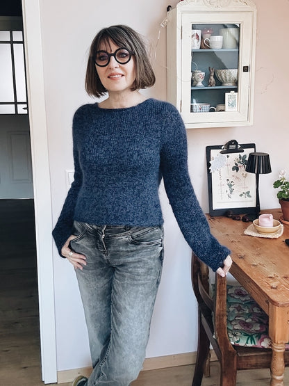 Uukii Sweater | enkel baströja i Semilla Melange och Svala från BC Garn