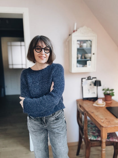 Uukii Sweater | enkel baströja i Semilla Melange och Svala från BC Garn