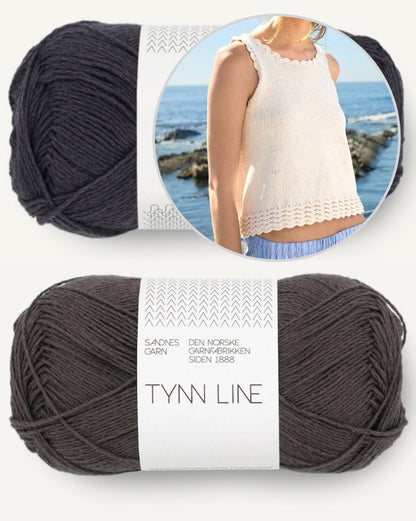 Roselyn Top | delicate wave edges made from Tynn Line by Sandnes Garn