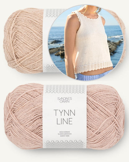 Roselyn Top | delicate wave edges made from Tynn Line by Sandnes Garn