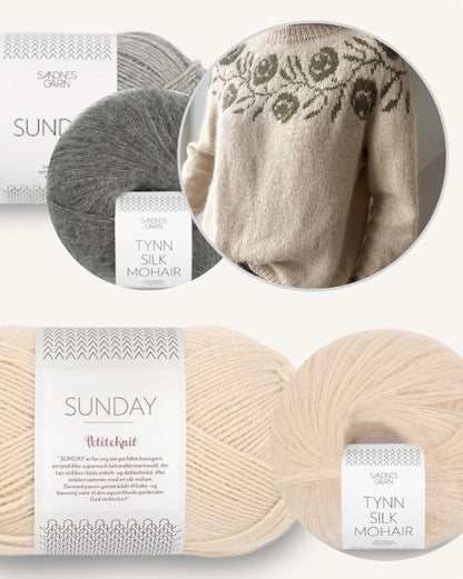 Rosie Yoke Blouse | ikonisches Muster aus Sunday und Tynn Silk Mohair von Sandnes Garn