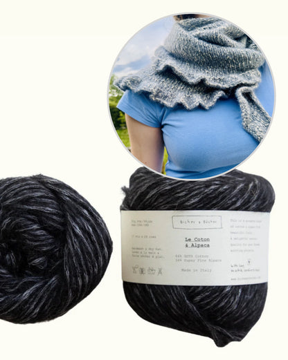 Ruffle Shawl | leicht mit lässiger Rüschenkante aus Le Coton & Alpaca von Biches & Bûches