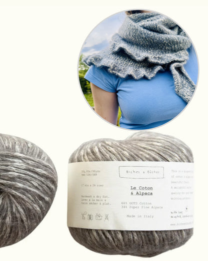 Ruffle Shawl | leicht mit lässiger Rüschenkante aus Le Coton & Alpaca von Biches & Bûches