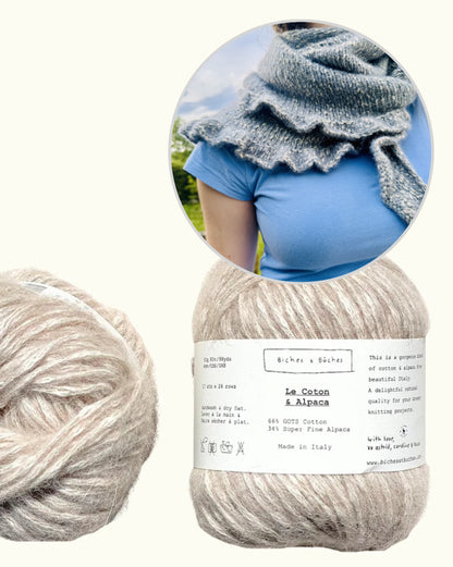 Ruffle Shawl | leicht mit lässiger Rüschenkante aus Le Coton & Alpaca von Biches & Bûches