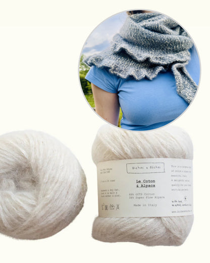 Ruffle Shawl | leicht mit lässiger Rüschenkante aus Le Coton & Alpaca von Biches & Bûches