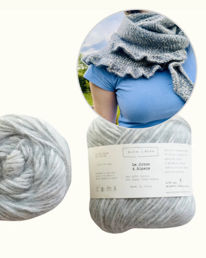 Ruffle Shawl | leicht mit lässiger Rüschenkante aus Le Coton & Alpaca von Biches & Bûches