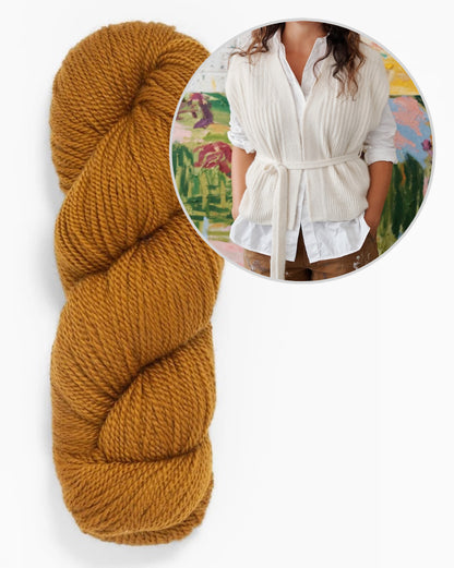 Valo Vest | lightweight wrap vest made from Tynd by Woolfolk