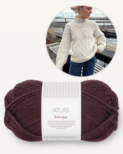 Saga Sweater | zauberhaftes Zopfmuster aus Atlas von Sandnes Garn