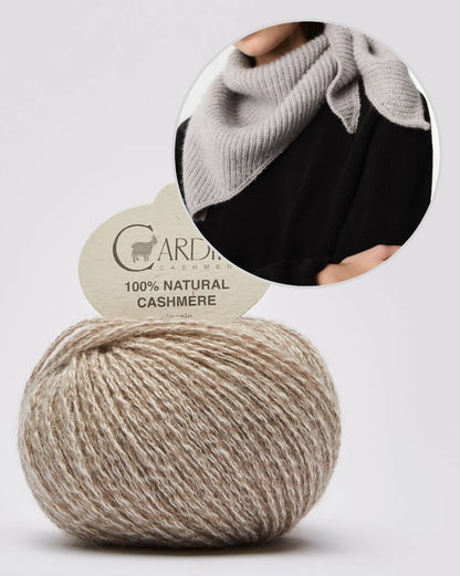 Écharpe Marin | châle délicat en demi-côtes anglaises avec Classic Cashmere de Cardiff