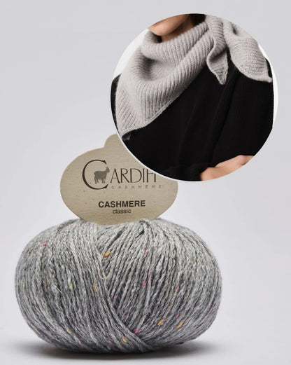 Écharpe Marin | châle délicat en demi-côtes anglaises avec Classic Cashmere de Cardiff