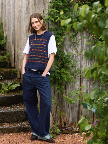 Holly Slipover | klassischer Norwegerpullunder aus Tynn Peer Gynt und Tynn Silk Mohair von Sandnes Garn