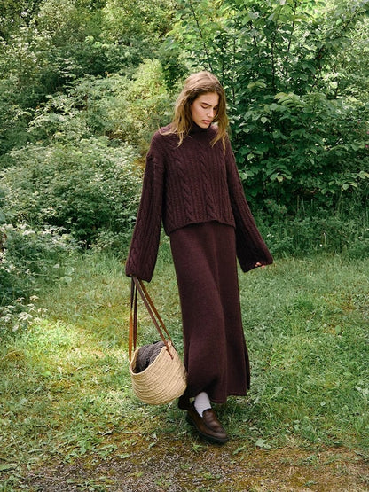 Pull Brady | motif torsadé intemporel en Sunday et Tynn Silk Mohair