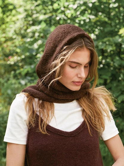 Tie the Hood - Alpakka | Hooded scarf with Alpakka Ull and Alpakka follow-up yarn from Sandnes