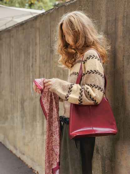 Astrid Women's Sweater | fine vine stripes from Sunday and Tynn Silk Mohair by Sandnes Garn