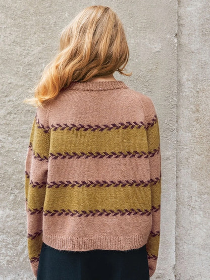 Astrid Women's Sweater | fine vine stripes from Sunday and Tynn Silk Mohair by Sandnes Garn