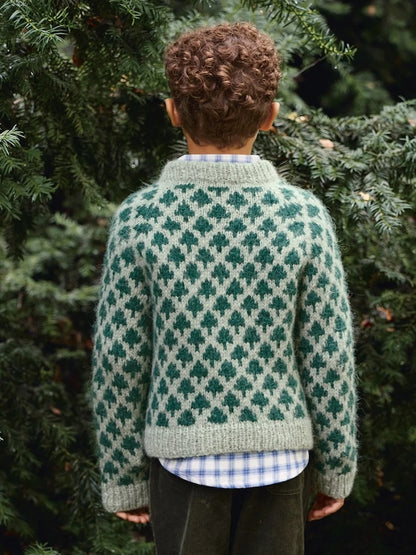 Chandail Sapin de Noël - Enfant | pull de Noël douillet en Kos par Sandnes Garn