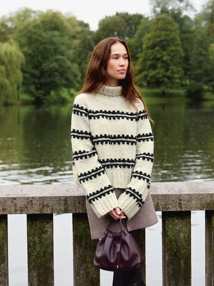 Ridge Sweater | detailed stripes from Atlas by Sandnes Garn