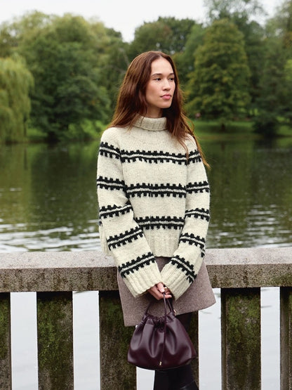 Ridge Sweater | detailed stripes from Atlas by Sandnes Garn