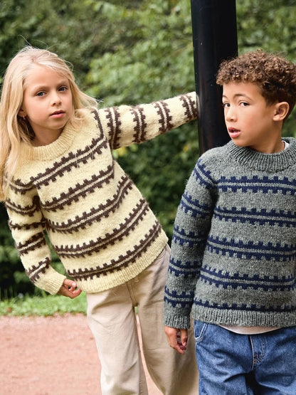 Ridge Sweater Junior - Borstet | kuschelweich aus Atlas und Borstet Alpakka von Sandnes Garn