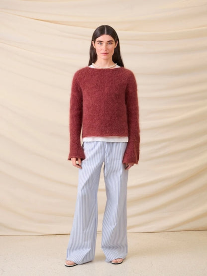 Lyra Sweater | feine Bluse mit weiten Ärmeln aus Ballerina Chunky Mohair von Sandnes Garn