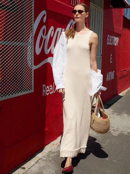 Roselyn Long Dress | lässiges Maxi-Kleid aus Line von Sandnes Garn