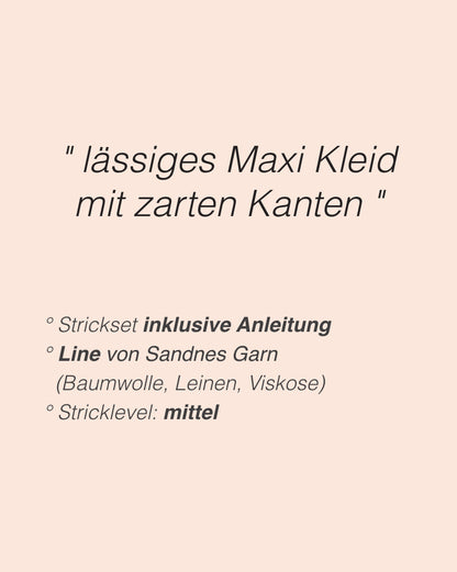 Roselyn Long Dress | lässiges Maxi-Kleid aus Line von Sandnes Garn