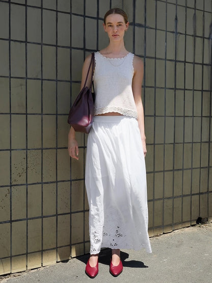 Roselyn Top | delicate wave edges made from Tynn Line by Sandnes Garn