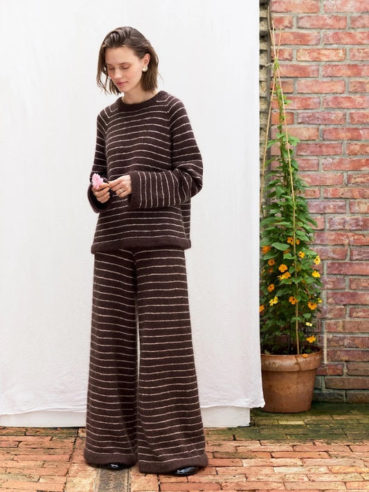 Riley-tröja | lediga fina ränder av Sunday och Tynn Silk Mohair från Sandnes Garn