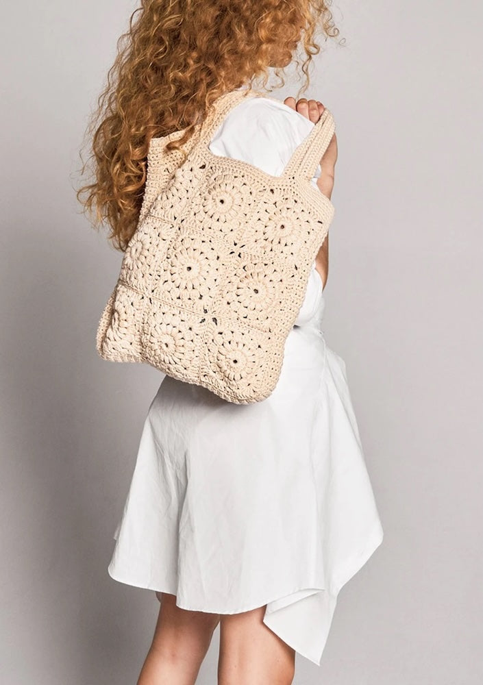 Buttercup Bag | Boho bag made from Mandarin Petit by Sandnes Garn