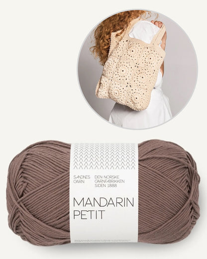 Buttercup Bag | Boho bag made from Mandarin Petit by Sandnes Garn