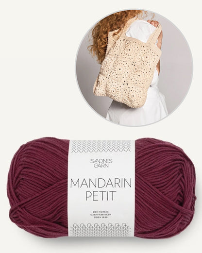 Buttercup Bag | Boho bag made from Mandarin Petit by Sandnes Garn