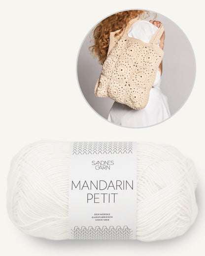 Buttercup Bag | Boho bag made from Mandarin Petit by Sandnes Garn