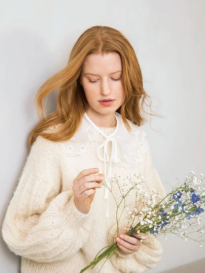 Elsa pullover | lihtne unistuste pullover Sandnes Garni lõngadest Borstet Alpakka ja Tynn Silk Mohair