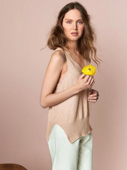 Iris Camisole | casual delicate top made from Tynn Line by Sandnes Garn