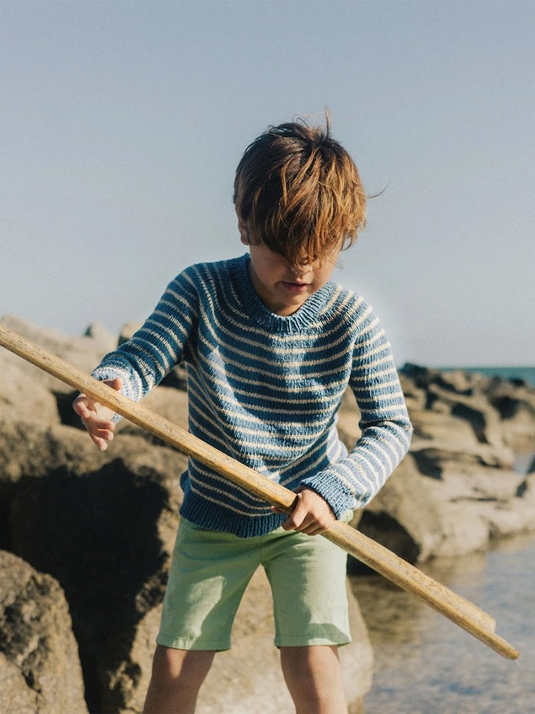 Sailor Pullover Kids | maritime Streifen aus Line von Sandnes Garn