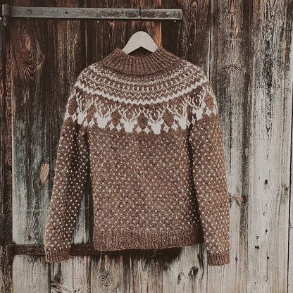 Pull Karibou | motif hivernal en Plötulopi de Lopi Island