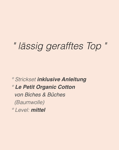 Seaside Summer Top | afslappet rynket top i Le Petit økologisk bomuld fra Biches & Bûches