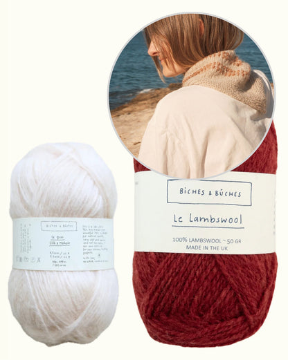 Seaside Shawl | burvīga šalle no Le Lambswool un Le Gros Silk & Mohair dzijas, ko ražo Biches & Bûches