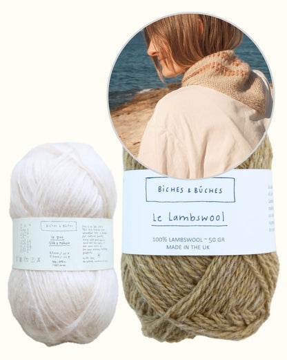 Seaside Shawl | burvīga šalle no Le Lambswool un Le Gros Silk & Mohair dzijas, ko ražo Biches & Bûches