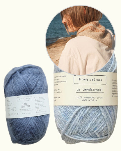 Seaside Shawl | burvīga šalle no Le Lambswool un Le Gros Silk & Mohair dzijas, ko ražo Biches & Bûches