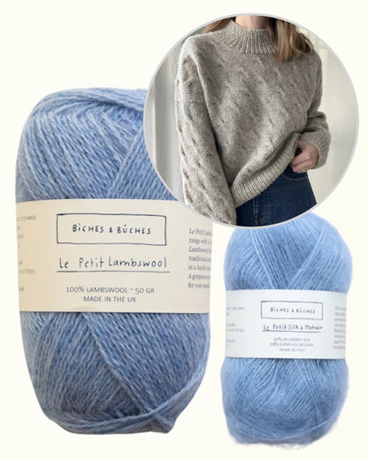 Seaway Pullover | zartes Zopfmuster aus Le Petit Lambswool und Le Petit Silk Mohair von Biches & Bûches